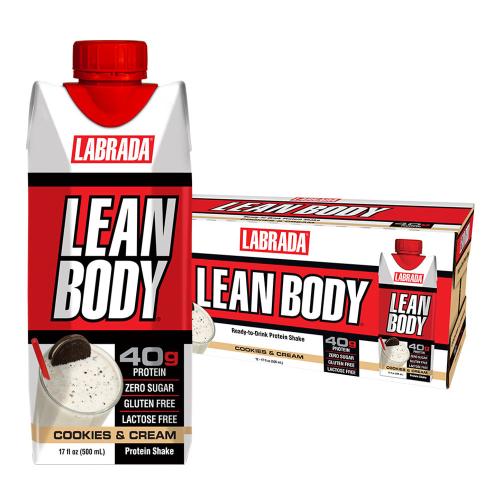 Labrada Lean Body Ready-to-Drink Protein Shake (12 x 500 ml, Čokoládové sušenky a krém)