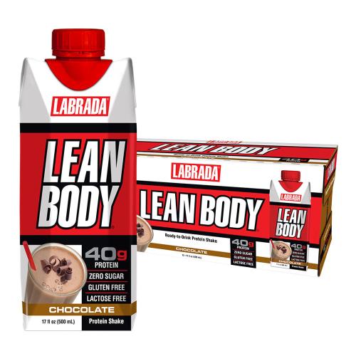 Labrada Lean Body Ready-to-Drink Protein Shake (12 x 500 ml, Čokoláda)