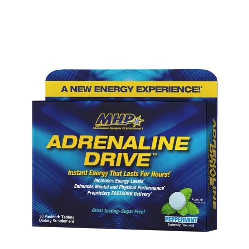 MHP Adrenaline Drive:  rychle působící energetická máta  (30 Tableta, Máta peprná)