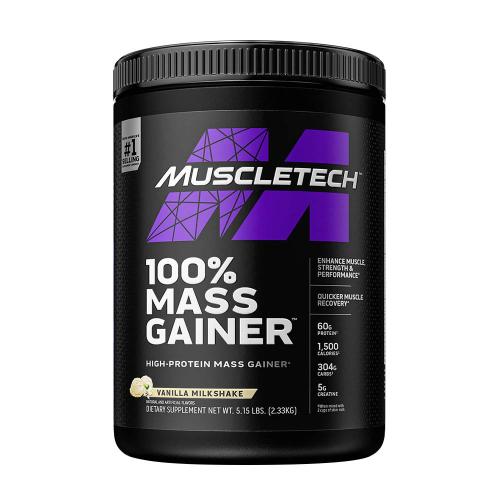 MuscleTech 100% Mass Gainer (2.3 kg, Vanilkový koktejl)