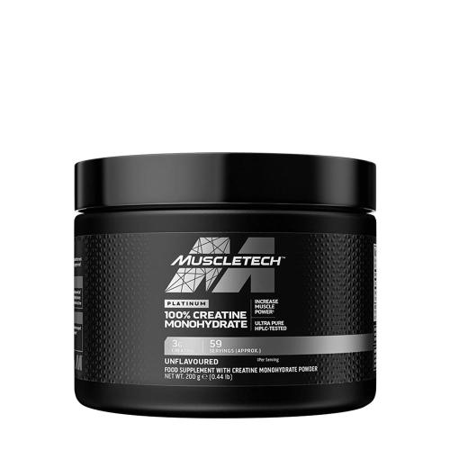 MuscleTech Platinum 100% kreatin monohydrát - Platinum 100% Creatine Monohydrate (200 g, Bez příchutě)