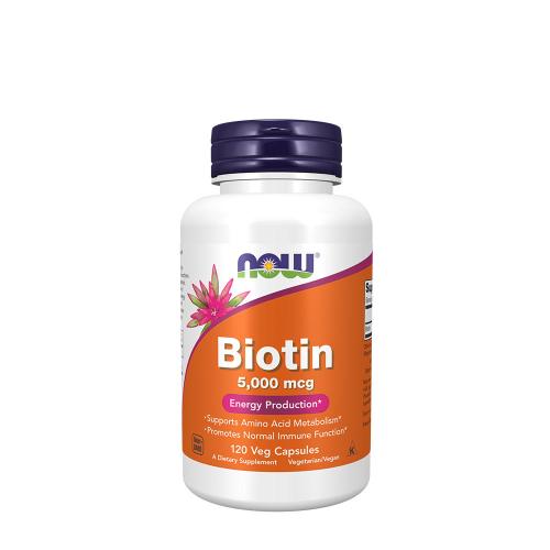 Now Foods Biotin 5000 mcg (120 Veg Kapsla)