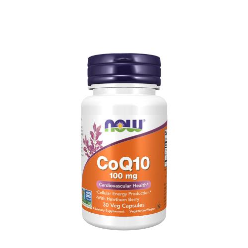 Now Foods CoQ10 100 mg s hlohem Vegetarián - koenzym Q10 s hlohem (30 Veg Kapsla)