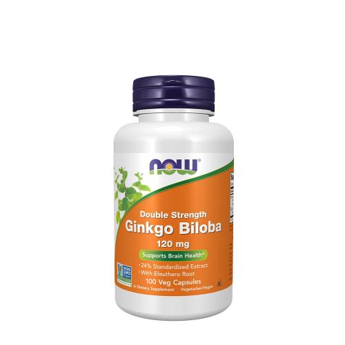 Now Foods Ginkgo Biloba, dvojitá síla 120 mg - silný extrakt z kapradiny (100 Veg Kapsla)