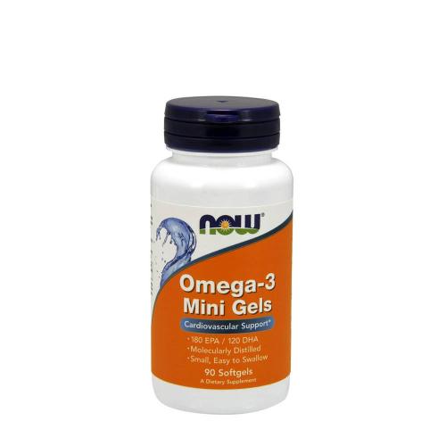 Now Foods Přírodní koncentrát rybího oleje Omega-3 mini gely (90 Měkká kapsla)