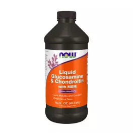   Now Foods Glukosamin, chondroitin a MSM tekutá ochrana kloubů (473 ml)