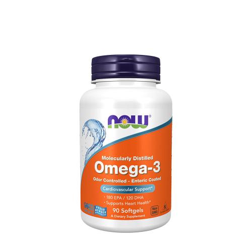 Now Foods Omega-3 rybí olej Softgels (enterický obal) (90 Měkká kapsla)