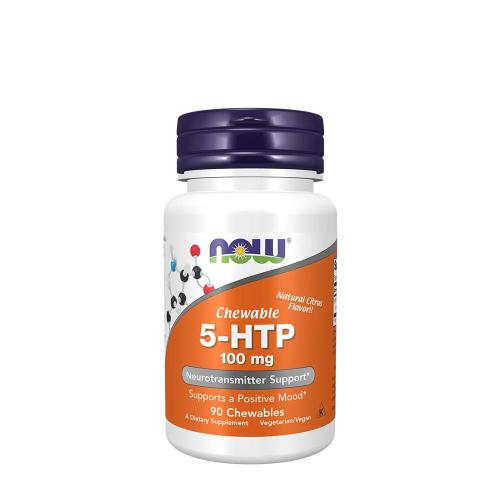 Now Foods 5-HTP 100 mg - 5-Hydroxytryptofan žvýkací tablety (90 Žuvacia tableta)