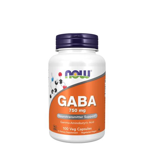 Now Foods GABA 750 mg - kyselina gama-aminomáslová (100 Veg Kapsla)