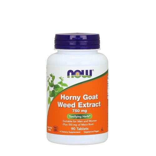 Now Foods Horny Goat Weed Extract  - extrakt škornice 750 mg (90 Tableta)