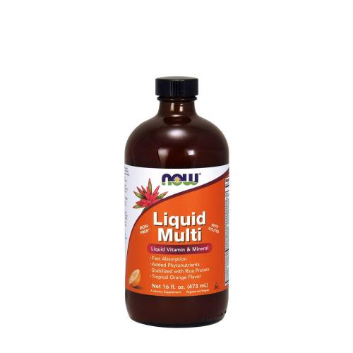 Now Foods Tekutý multivitamin - Liquid Multi (473 ml, Tropický pomeranč)