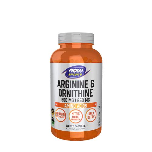 Now Foods Arginin a ornitin (arginin a ornitin) 500/250 mg - směs aminokyselin (250 Kapsla)