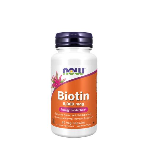 Now Foods Biotin 5000 mcg (60 Veg Kapsla)