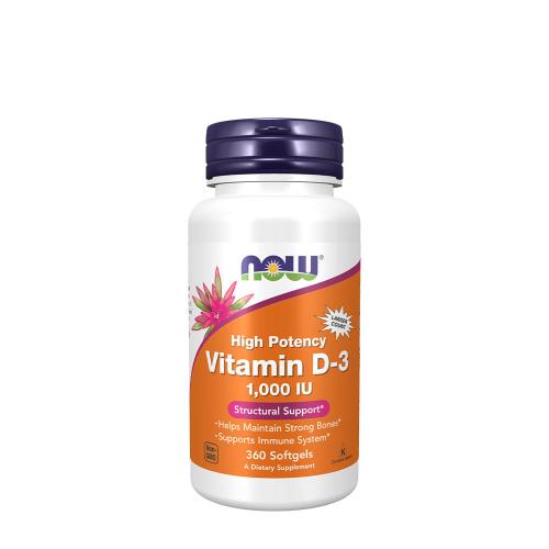 Now Foods Vitamin D 1000 IU (360 Měkká kapsla)