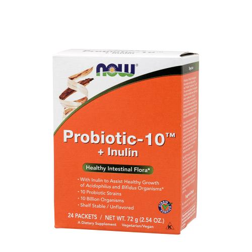Now Foods Probiotic-10™ + inulin - probiotika s inulinem (24 Balení)