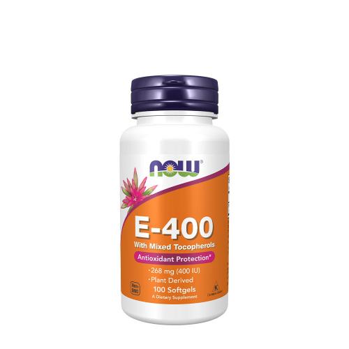 Now Foods Vitamin E-400 se směsí tokoferolů  (100 Měkká kapsla)