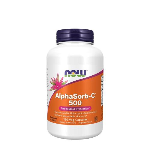 Now Foods Pufrovaný, bioaktivní vitamin C AlphaSorb-C™ 500 mg (180 Veg Kapsla)