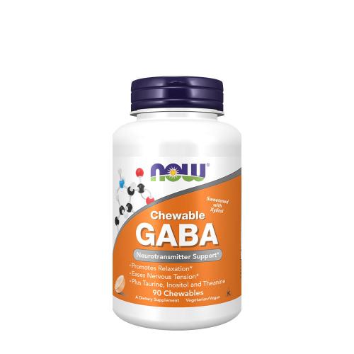 Now Foods Žvýkací tablety GABA s příchutí pomeranče  (90 Žuvacia tableta)