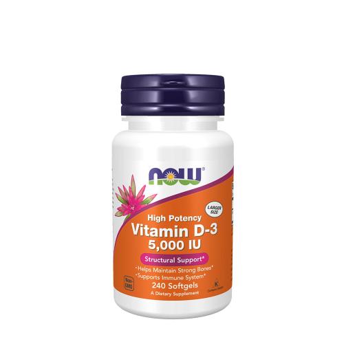 Now Foods Vitamin D 5000 IU (240 Měkká kapsla)