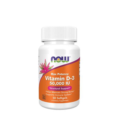 Now Foods Vitamin D-3 50 000 IU (50 Měkká kapsla)