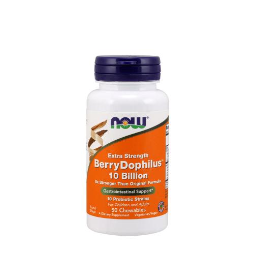 Now Foods BerryDophilus™ Extra Strength 10 miliard  (50 Žuvacia tableta)