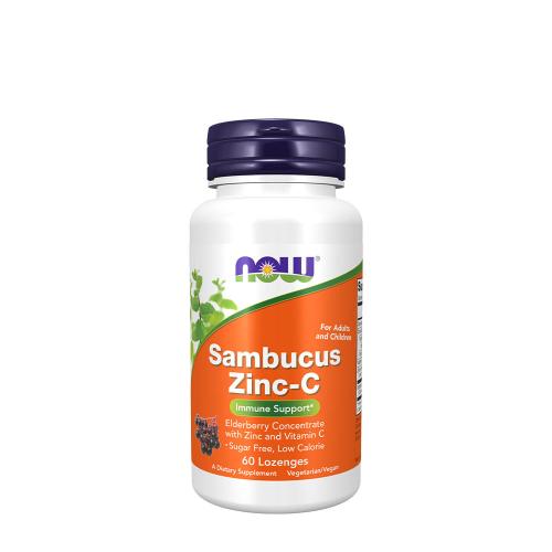 Now Foods Sambucus Zinc-C  (60 Cucavá tableta)