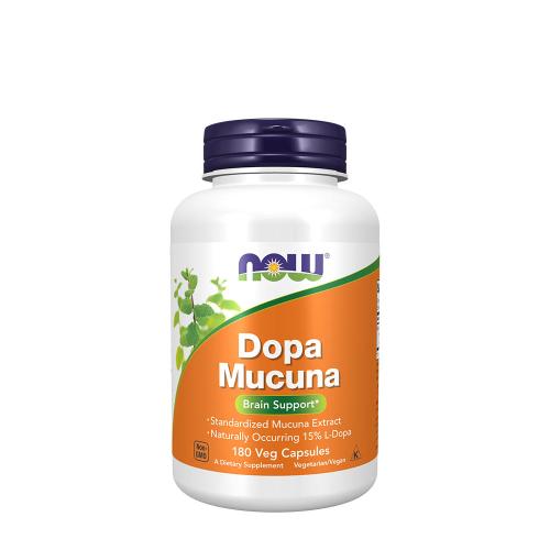 Now Foods DOPA Mucuna - kapsle stimulující mozek s extraktem L-Dopa (180 Veg Kapsla)