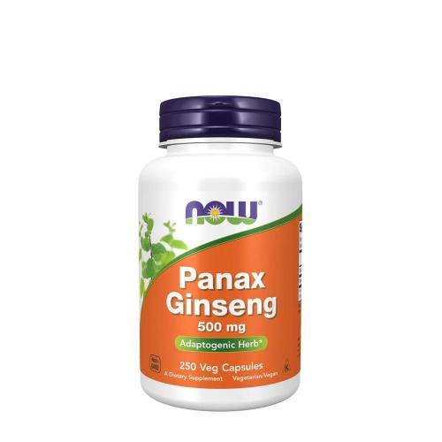 Now Foods Panax Ginseng 500 mg - extrakt z kořene ženšenu (250 Kapsla)