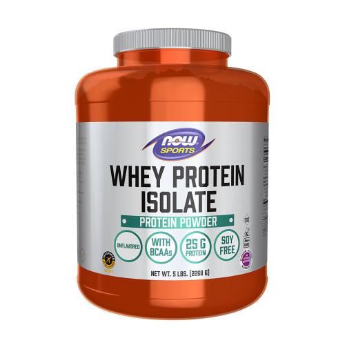 Now Foods Izolát syrovátkové bílkoviny - Whey Protein Isolate (2268 g, Bez příchutě)