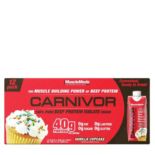MuscleMeds Carnivor RTD Beef Protein Shake (12 Balení, Vanilkový koláč)