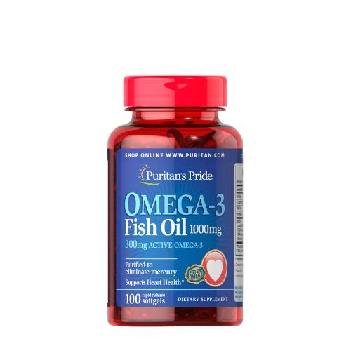 Puritan's Pride Omega-3 rybí olej 1000 mg (100 Měkká kapsla)