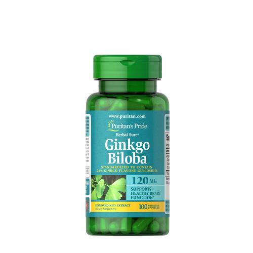 Puritan's Pride Ginkgo Biloba - extrakt z borovice kapradí 120 mg (100 Kapsla)