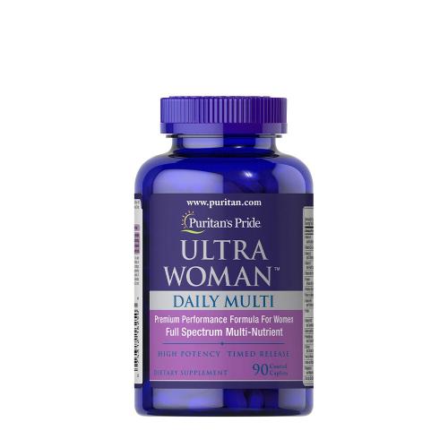 Puritan's Pride Ultra Woman Daily Multi Dámské multivitamínové kapsle (s prodlouženou vstřebatelností)  (90 Kapsla)