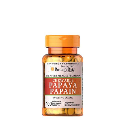 Puritan's Pride Papaya Papain - Žvýkací tablety s trávicím enzymem (100 Žuvacia tableta)