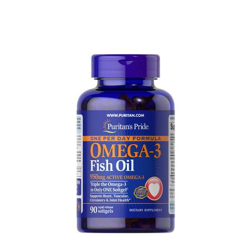 Puritan's Pride Jeden den Omega-3 rybí olej 1360 mg (950 mg aktivního Omega-3) - One Per Day Omega-3 Fish Oil 1360 mg (950 mg Active Omega-3) (90 Měkká kapsla)