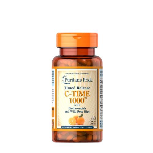 Puritan's Pride Vitamin C 1000 mg tabletky s rozšířenou absorpcí se šipkami (60 Kapsla)