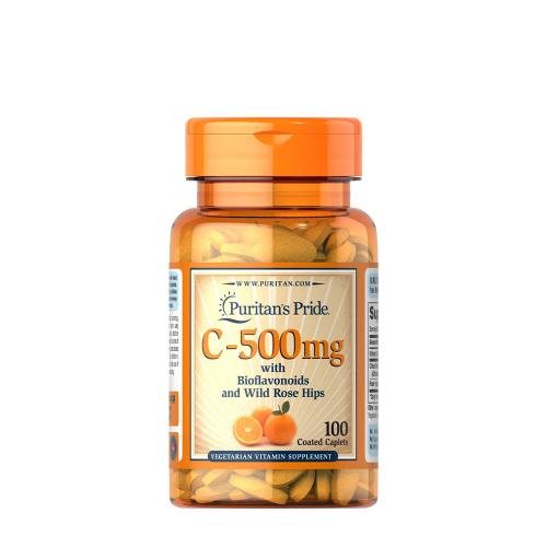 Puritan's Pride Vitamin C 500 mg s bioflavonoidy a šipkami (100 Kapsla)