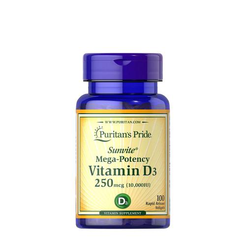 Puritan's Pride Vitamin D3 10000 IU (250 mcg) (100 Měkká kapsla)