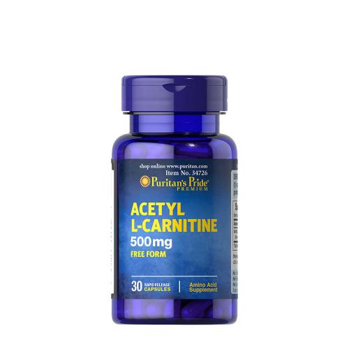 Puritan's Pride Acetyl-L-karnitin 500 mg (30 Kapsla)