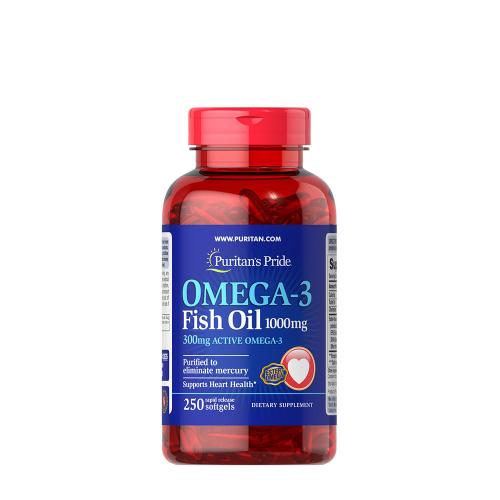Puritan's Pride Omega-3 rybí olej 1000 mg (250 Měkká kapsla)