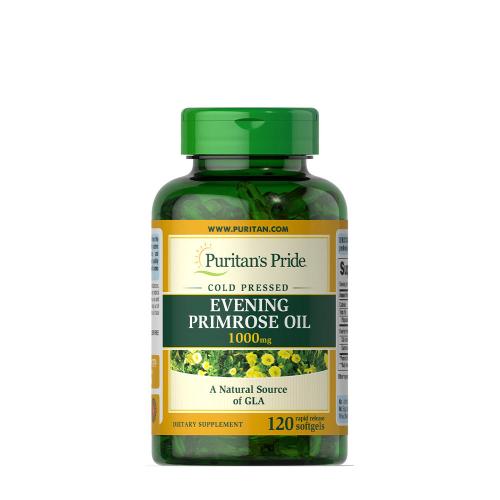 Puritan's Pride Pupalkový olej Softgels 1000 mg s kyselinou gammy linolenové (120 Měkká kapsla)