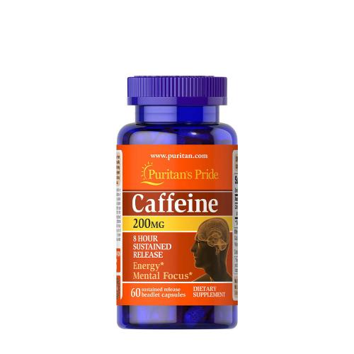 Puritan's Pride Kofein Kapsle 200 mg - rozšířené vstřebávání (60 Kapsla)