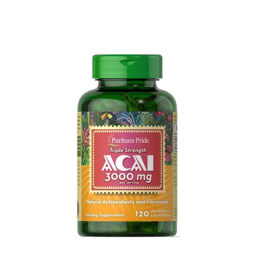 Puritan's Pride Acai extrakt 3000 mg - antioxidant  (120 Měkká kapsla)