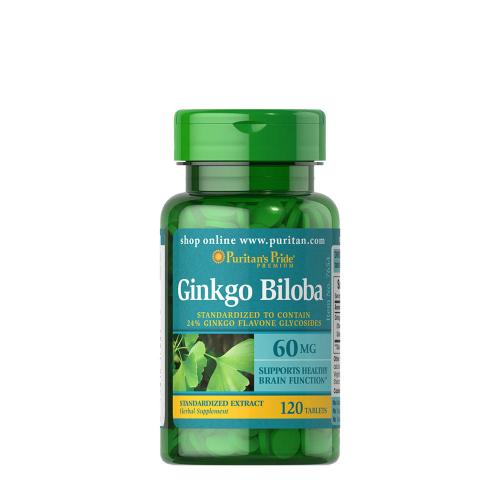 Puritan's Pride Ginkgo Biloba - extrakt z borovice kapradí 60 mg (120 Tableta)