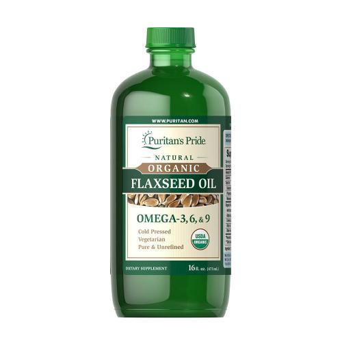 Puritan's Pride Tekutý lněný olej s trojitou omega formulí (473 ml)