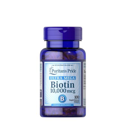 Puritan's Pride Biotin 10 000 mcg (100 Měkká kapsla)