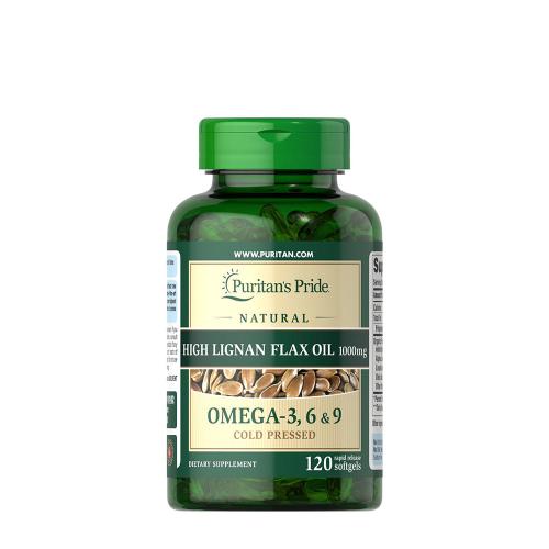 Puritan's Pride Přírodní lněný olej 1000 mg - Přírodní lněný olej (120 Měkká kapsla)