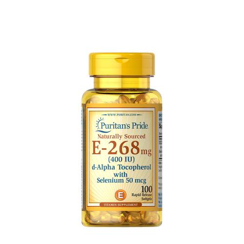 Puritan's Pride Vitamin E se selenem 400 IU Natural (100 Měkká kapsla)