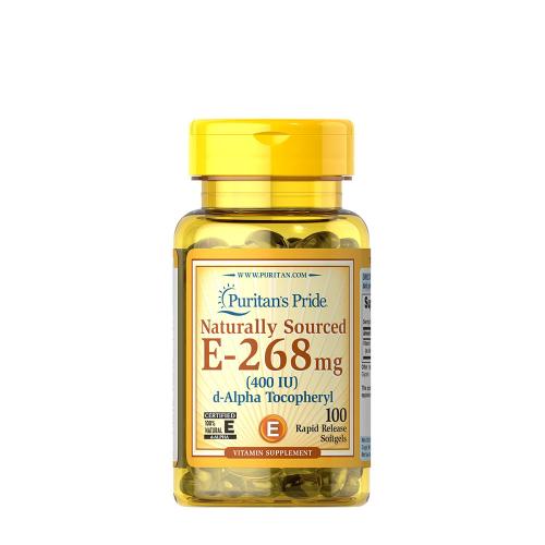 Puritan's Pride Vitamin E 400 IU z přírodního zdroje  (100 Měkká kapsla)