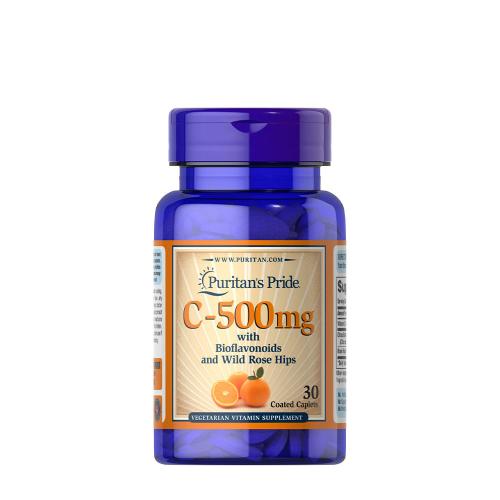 Puritan's Pride Vitamin C 500 mg tobolky s bioflavonoidy a šipkami (30 Kapsla)